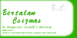 bertalan csizmas business card